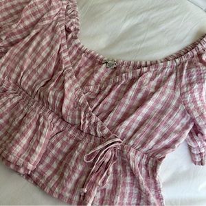 Pink Gingham Top